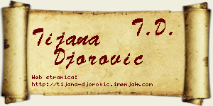 Tijana Đorović vizit kartica